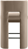 Zuno Velvet Performance Fabric Upholstered Counter Stool — 947 - Taupe - 947Taupe-C alternate view 3