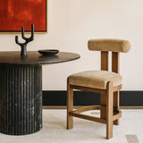 Arienzo Velvet Performance Fabric Upholstered Counter Stool — 88025-C - Beige - 88025Beige-C alternate view 1
