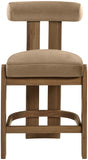 Arienzo Velvet Performance Fabric Upholstered Counter Stool — 88025-C - Beige - 88025Beige-C alternate view 2