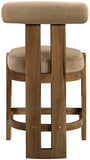 Arienzo Velvet Performance Fabric Upholstered Counter Stool — 88025-C - Beige - 88025Beige-C alternate view 4