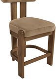 Arienzo Velvet Performance Fabric Upholstered Counter Stool — 88025-C - Beige - 88025Beige-C alternate view 6