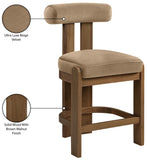 Arienzo Velvet Performance Fabric Upholstered Counter Stool — 88025-C - Beige - 88025Beige-C Infographic