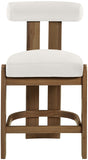 Arienzo Velvet Performance Fabric Upholstered Counter Stool — 88025-C - Cream - 88025Cream-C alternate view 2