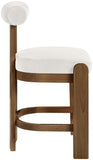 Arienzo Velvet Performance Fabric Upholstered Counter Stool — 88025-C - Cream - 88025Cream-C alternate view 3