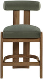 Arienzo Velvet Performance Fabric Upholstered Counter Stool — 88025-C - Green - 88025Green-C alternate view 2