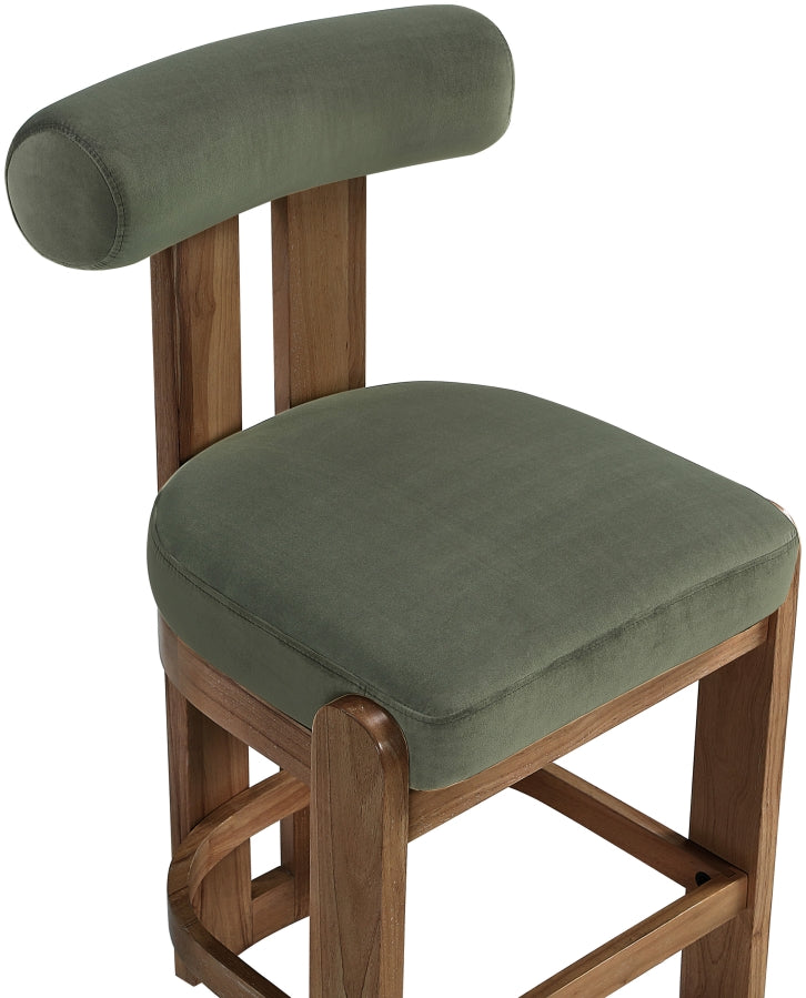 Arienzo Velvet Performance Fabric Upholstered Counter Stool — 88025-C - Green - 88025Green-C alternate view 5