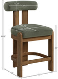 Arienzo Velvet Performance Fabric Upholstered Counter Stool — 88025-C - Green - 88025Green-C Dim