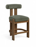 Arienzo Velvet Performance Fabric Upholstered Counter Stool — 88025-C - Green - 88025Green-C