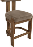 Arienzo Velvet Performance Fabric Upholstered Counter Stool — 88025-C - Taupe - 88025Taupe-C alternate view 6
