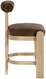Arienzo Velvet Performance Fabric Upholstered Counter Stool — 88026-C - Brown - 88026Brown-C alternate view 3