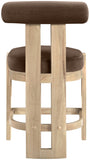 Arienzo Velvet Performance Fabric Upholstered Counter Stool — 88026-C - Brown - 88026Brown-C alternate view 4