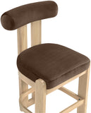 Arienzo Velvet Performance Fabric Upholstered Counter Stool — 88026-C - Brown - 88026Brown-C alternate view 5