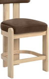 Arienzo Velvet Performance Fabric Upholstered Counter Stool — 88026-C - Brown - 88026Brown-C alternate view 6