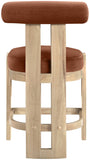 Arienzo Velvet Performance Fabric Upholstered Counter Stool — 88026-C - Cognac - 88026Cognac-C alternate view 4