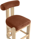 Arienzo Velvet Performance Fabric Upholstered Counter Stool — 88026-C - Cognac - 88026Cognac-C alternate view 5