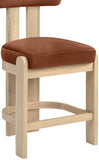 Arienzo Velvet Performance Fabric Upholstered Counter Stool — 88026-C - Cognac - 88026Cognac-C alternate view 6