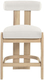 Arienzo Velvet Performance Fabric Upholstered Counter Stool — 88026-C - Cream - 88026Cream-C alternate view 2