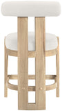 Arienzo Velvet Performance Fabric Upholstered Counter Stool — 88026-C - Cream - 88026Cream-C alternate view 4