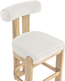 Arienzo Velvet Performance Fabric Upholstered Counter Stool — 88026-C - Cream - 88026Cream-C alternate view 5