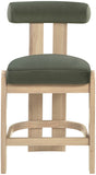 Arienzo Velvet Performance Fabric Upholstered Counter Stool — 88026-C - Green - 88026Green-C alternate view 2