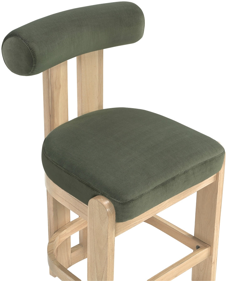 Arienzo Velvet Performance Fabric Upholstered Counter Stool — 88026-C - Green - 88026Green-C alternate view 5