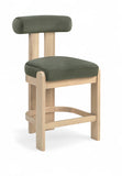 Arienzo Velvet Performance Fabric Upholstered Counter Stool — 88026-C - Green - 88026Green-C