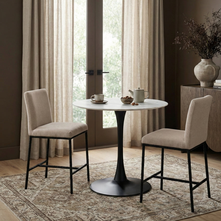Reeves Chenille Fabric Upholstered Counter Stool — 11060-C - Beige - 11060Beige-C alternate view 1