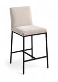 Reeves Chenille Fabric Upholstered Counter Stool — 11060-C - Beige - 11060Beige-C