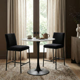 Reeves Chenille Fabric Upholstered Counter Stool — 11060-C - Black - 11060Black-C alternate view 1