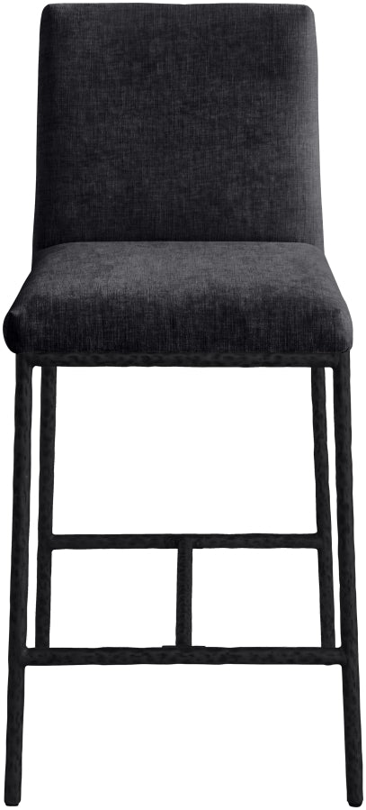 Reeves Chenille Fabric Upholstered Counter Stool — 11060-C - Black - 11060Black-C alternate view 2