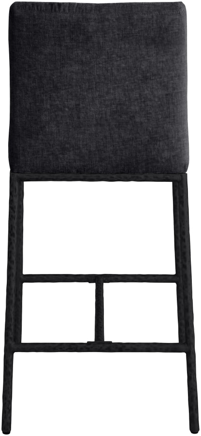 Reeves Chenille Fabric Upholstered Counter Stool — 11060-C - Black - 11060Black-C alternate view 4