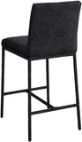Reeves Chenille Fabric Upholstered Counter Stool — 11060-C - Black - 11060Black-C alternate view 5