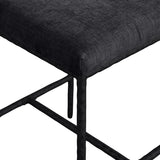 Reeves Chenille Fabric Upholstered Counter Stool — 11060-C - Black - 11060Black-C alternate view 6