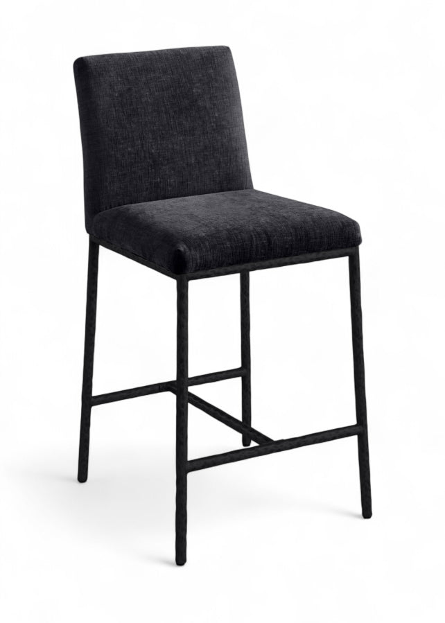 Reeves Chenille Fabric Upholstered Counter Stool — 11060-C - Black - 11060Black-C