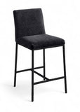 Reeves Chenille Fabric Upholstered Counter Stool — 11060-C - Black - 11060Black-C