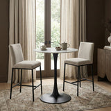 Reeves Chenille Fabric Upholstered Counter Stool — 11060-C - Cream - 11060Cream-C alternate view 1