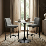 Reeves Chenille Fabric Upholstered Counter Stool — 11060-C - Grey - 11060Grey-C alternate view 1