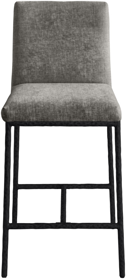 Reeves Chenille Fabric Upholstered Counter Stool — 11060-C - Grey - 11060Grey-C alternate view 2