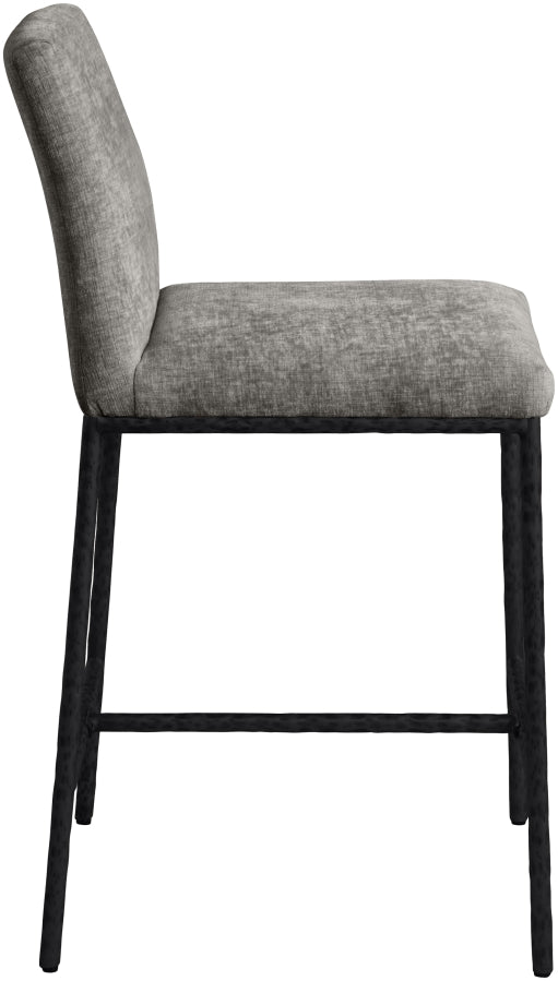 Reeves Chenille Fabric Upholstered Counter Stool — 11060-C - Grey - 11060Grey-C alternate view 3