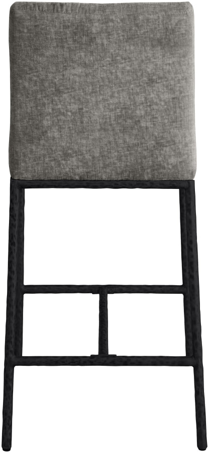 Reeves Chenille Fabric Upholstered Counter Stool — 11060-C - Grey - 11060Grey-C alternate view 4