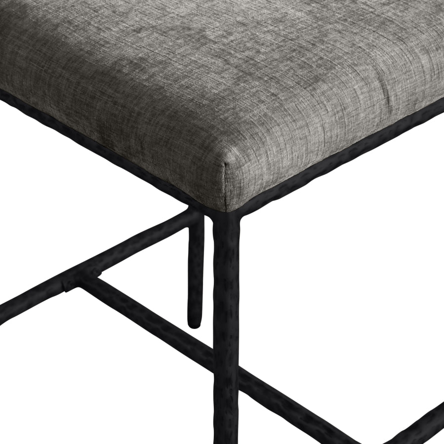 Reeves Chenille Fabric Upholstered Counter Stool — 11060-C - Grey - 11060Grey-C alternate view 6