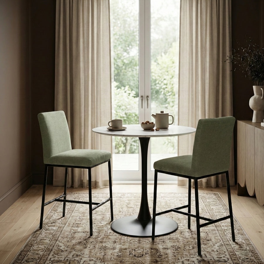 Reeves Chenille Fabric Upholstered Counter Stool — 11060-C - Mint - 11060Mint-C alternate view 1