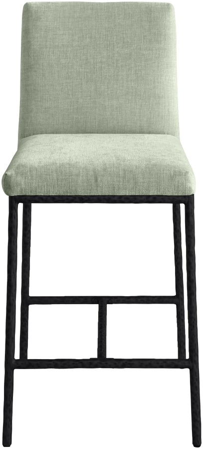 Reeves Chenille Fabric Upholstered Counter Stool — 11060-C - Mint - 11060Mint-C alternate view 2