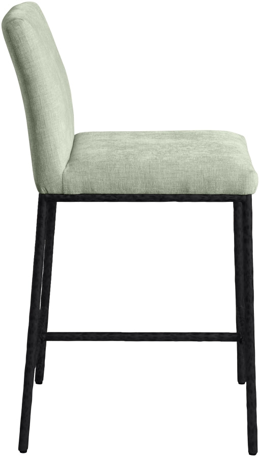 Reeves Chenille Fabric Upholstered Counter Stool — 11060-C - Mint - 11060Mint-C alternate view 3