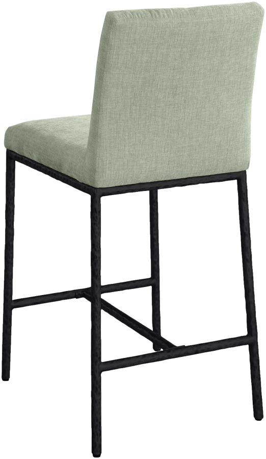 Reeves Chenille Fabric Upholstered Counter Stool — 11060-C - Mint - 11060Mint-C alternate view 5