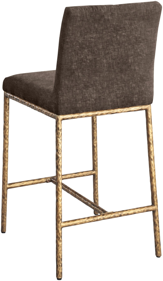 Reeves Chenille Fabric Upholstered Counter Stool — 11070-C - Brown - 11070Brown-C alternate view 5