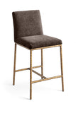 Reeves Chenille Fabric Upholstered Counter Stool — 11070-C - Brown - 11070Brown-C