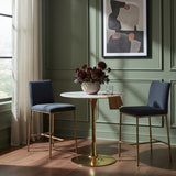 Reeves Chenille Fabric Upholstered Counter Stool — 11070-C - Blue - 11070Navy-C alternate view 1