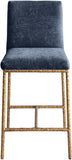 Reeves Chenille Fabric Upholstered Counter Stool — 11070-C - Blue - 11070Navy-C alternate view 2