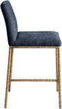 Reeves Chenille Fabric Upholstered Counter Stool — 11070-C - Blue - 11070Navy-C alternate view 3